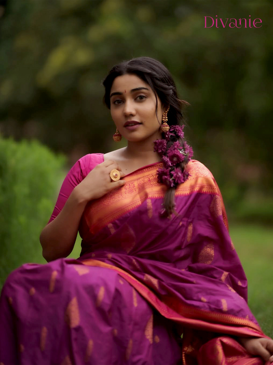 Royal Orchid – Traditional Silk Saree